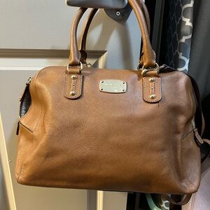 Michael Kors Tan Leather Handbag with Gold Accents
